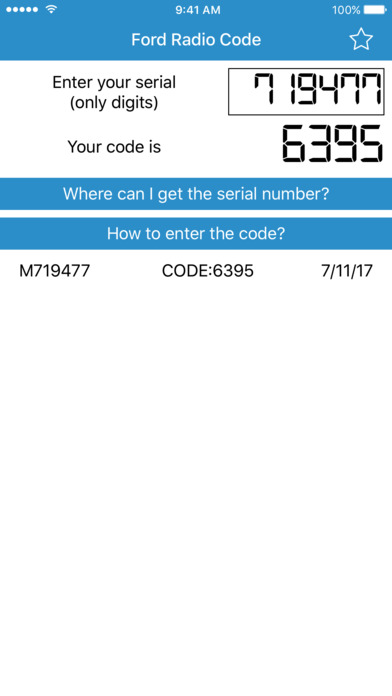 Radio Code for Ford M screenshot 2