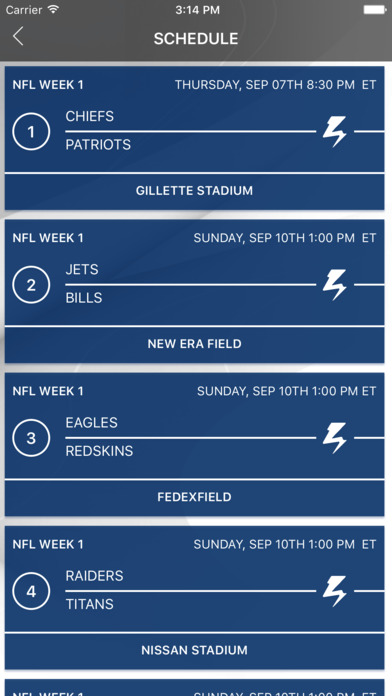 Schedule of NFL season 2017 screenshot 4