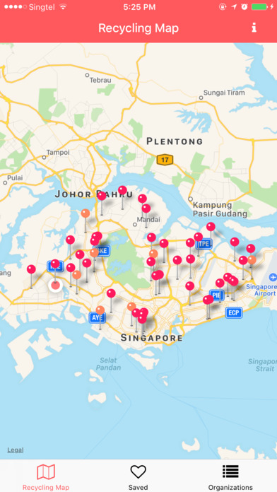 Singapore Recycling Map(clothes, Paper, Electric) screenshot 2