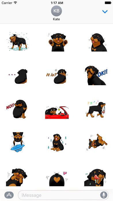 Rottmoji - Rottweiler Dog Emoji Sticker screenshot 2