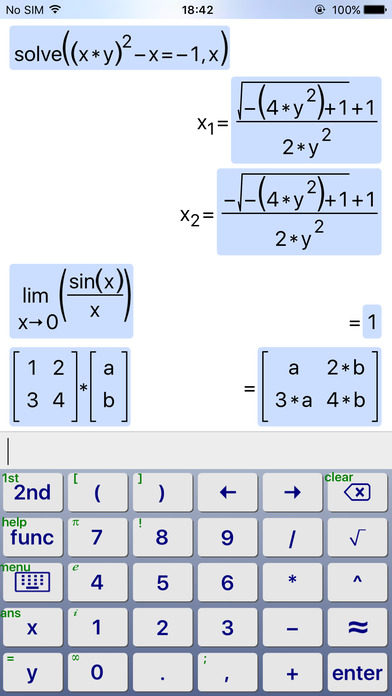 SymCalc - Symbolic Calculator screenshot 2