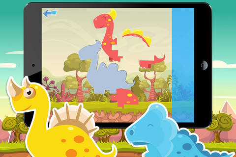 Cartoon Dinosaur puzzle - animated game for toddlers screenshot 4