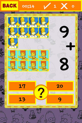 Math Game Simpsons Version screenshot 2