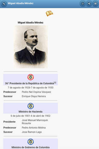 Presidents of Colombia screenshot 2