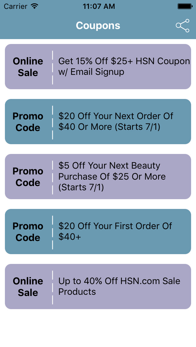Coupon codes for hsn