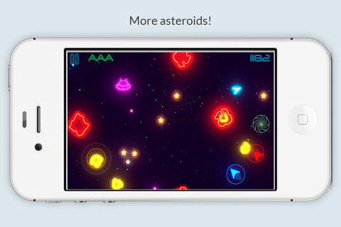Glow Asteroids Shooter screenshot 2