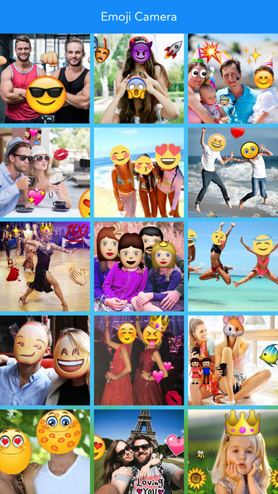 Emoji Camera - taking colorful photos with emojis 앱스토어 스크린샷