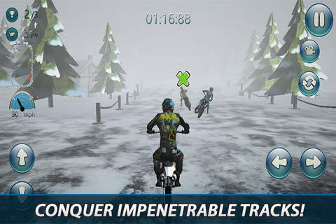 Winter Motocross 3D - Ice Chase Deluxe screenshot 2