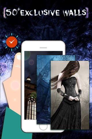 iClock – Gothic : Alarm Clock Wallpaper , Frames and Quotes Maker For Free screenshot 3