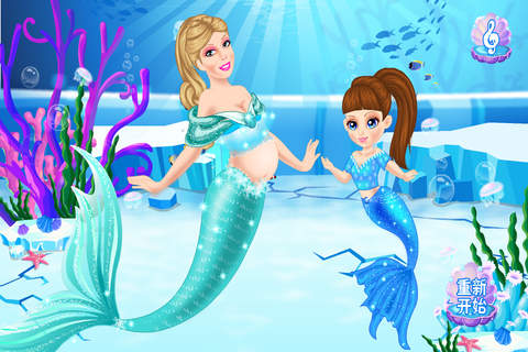 芭比娃娃游戏美人鱼公主和宝贝 - 公主时尚一站式沙龙-女孩游戏 screenshot 2
