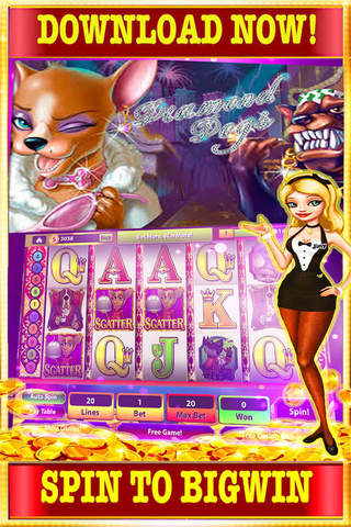 Dog & Angel Classic 999 Casino Slots : Free Game HD ! screenshot 2