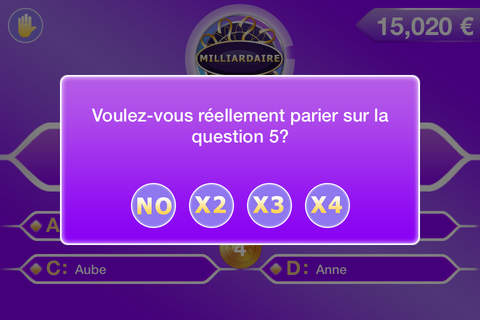 Milliardaire Quiz Français screenshot 3