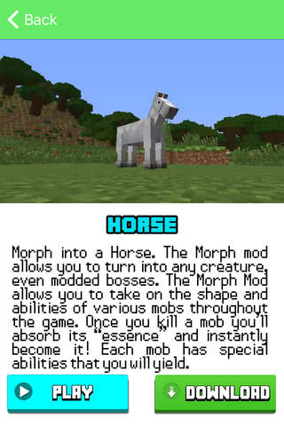 MORPH MOD with Dragon & Horse for Minecraft PC Guide Edition screenshot 3