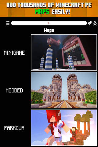 Download Maps for Minecraft PE ( Pocket Edition ) - Epic Map App for MCPE ! screenshot 2