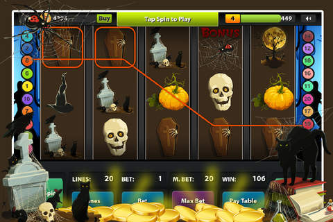 Slots: Creepy Halloween Nights Slots Free screenshot 2