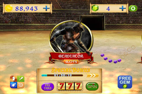 Ancient Roman Slots - Way to gold medal of Roman screenshot 2