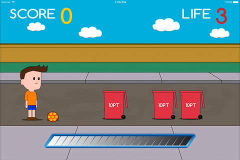天天足球-控制好力度,轻轻将球踢进桶里 screenshot 2
