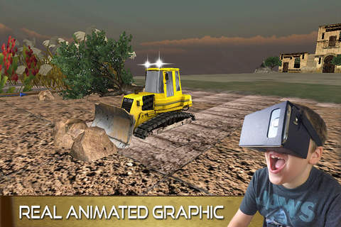 VR Town Construction Bulldozer Free screenshot 3