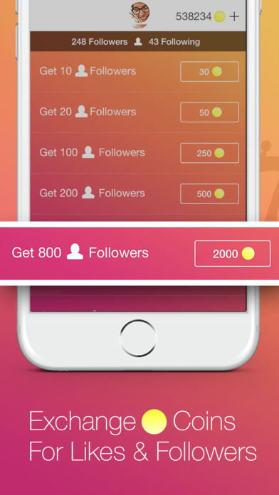 Screenshots of Follow4Follow - Get more views, followers and likes for Instagram for iPhone