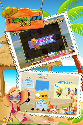 Tropical Bikini Vacation Casino - Free Jackpot Vegas Slots Machine screenshot 2