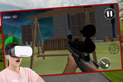 VR Zombie Park Kill HD - sniper shooting games 2016 screenshot 4