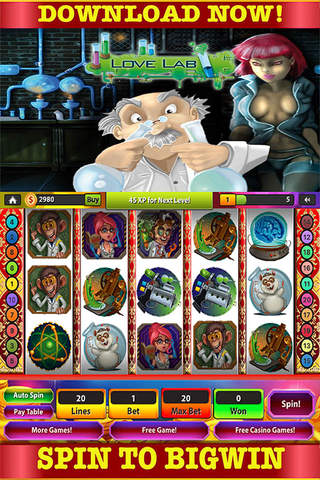 777 Classic Casino Slots Of Mad Ccientist:Free Game Slots HD screenshot 3
