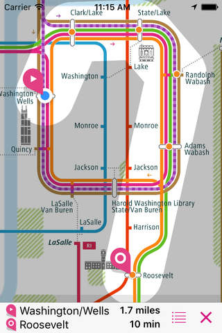 Chicago Rail Map Lite screenshot 3