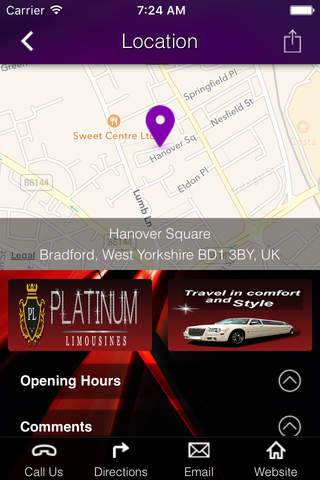 Platinum limo hire screenshot 2