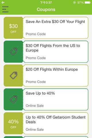 Coupons for Student Universe screenshot 2
