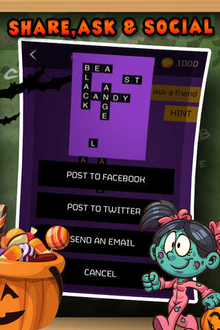 Words Zigzag : Halloween Crossword Puzzle Free with Friends screenshot 3