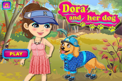 朵拉和她的狗狗 - 快乐的宠物养成游戏，4399游戏盒子免费 screenshot 2