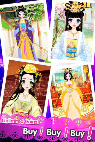 Gorgeous Ancient Queen - Fashion Chinese Beauty Dress Up Salon, Girl Free Funny Games screenshot 4