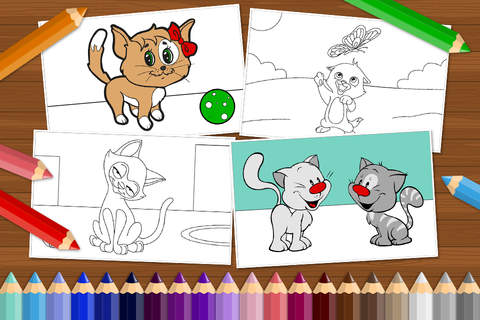 Kitty - Coloring Book for Little Boys, Little Girls and Kids - Free Game screenshot 2