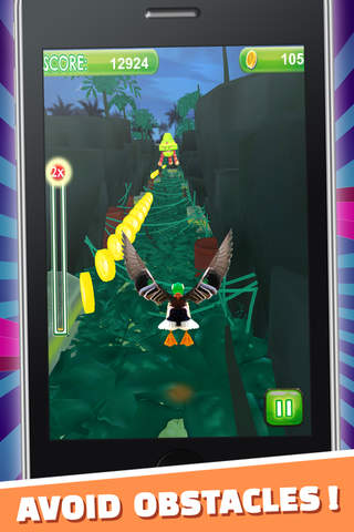 Jungle Duck Flight Adventure - PRO - Cute Flappy 3D Tap Games For Kids screenshot 3