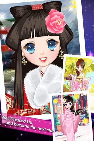 Japanese Princess Dress Up - Cute Elf Doll's New Kimono,Girl Funny Free Games screenshot 2