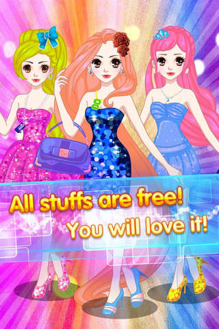 Shiny Princess Dress up – Sweet Beauty Fashion Salon Game screenshot 2