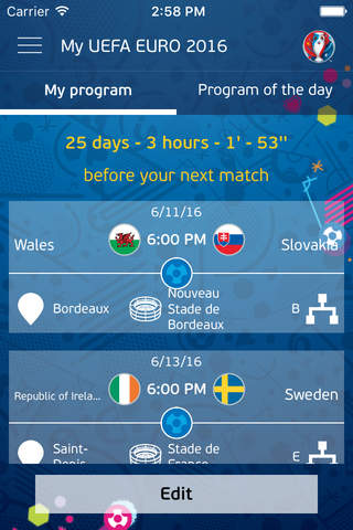 UEFA EURO 2016 Hospitality Guide App screenshot 3