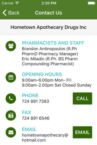 Hometown Apothecary Drugs Inc screenshot 2