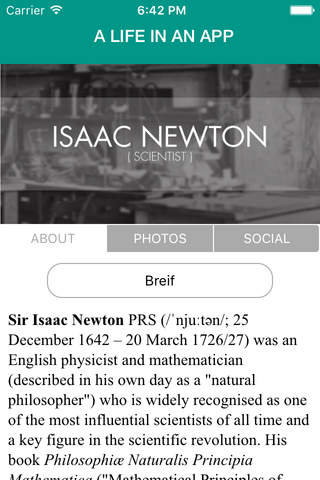 Brief of Isaac Newton - BIO screenshot 4