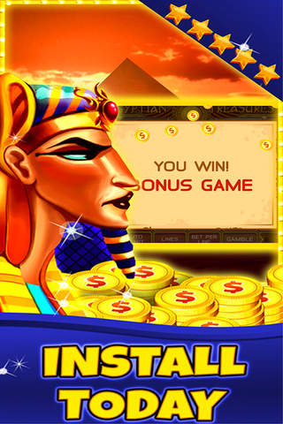 777 Casino Slots: Egyptian Treasures Pharaoh Free! screenshot 4
