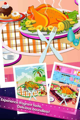 Courmet Dinner - Kids Decorates For Mum,Cooking Chicken,Girl Games screenshot 3