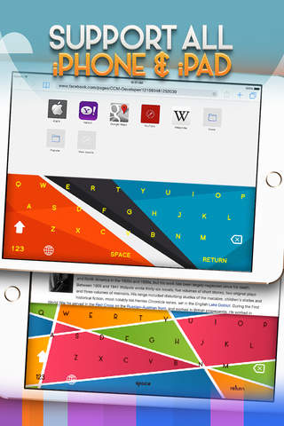 Keyboard – Flat Design : Custom Color & Wallpaper Keyboard Art Effects Themes screenshot 3