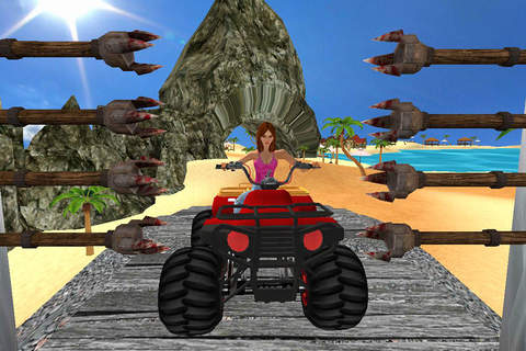 Drive Monster Stunt Truck Tropical Beach Simulator Free screenshot 3
