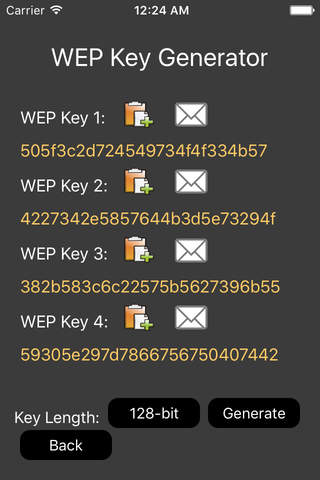 WEP/WPA WIFI Key Generator screenshot 2