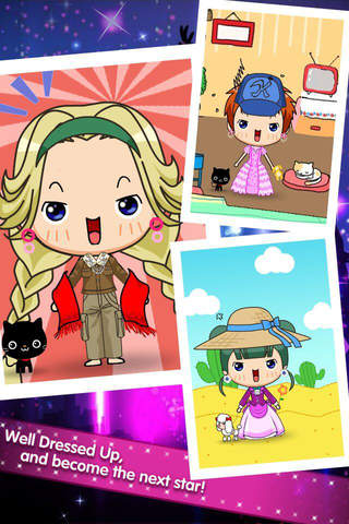 Makeover Cartoon Girl - Fashion Cute Doll Dress Up Secret,Girl Games screenshot 2
