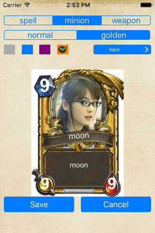 DIY Card for Hearthstone Pro － Create your own cards for Heroes of Warcraft screenshot 3