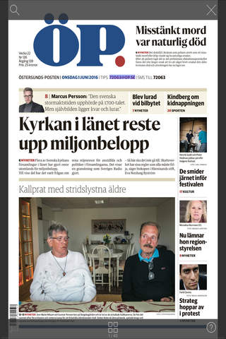 Östersunds-Posten e-tidning screenshot 2