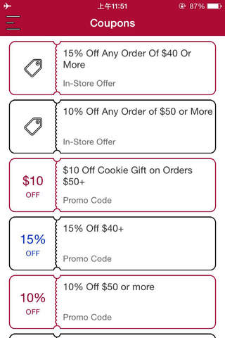 Coupons for Cookies by Design screenshot 2