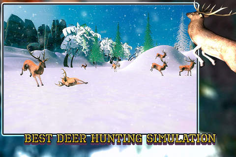 Snow Deer Hunting 2016 : Sniper Shooting Wild Animals in the Mountain screenshot 3
