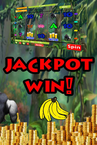 Gorilla Chief Africa Casino Poker Slot Machine screenshot 2
